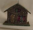 Cardboard house vintage also hangs as an ornament